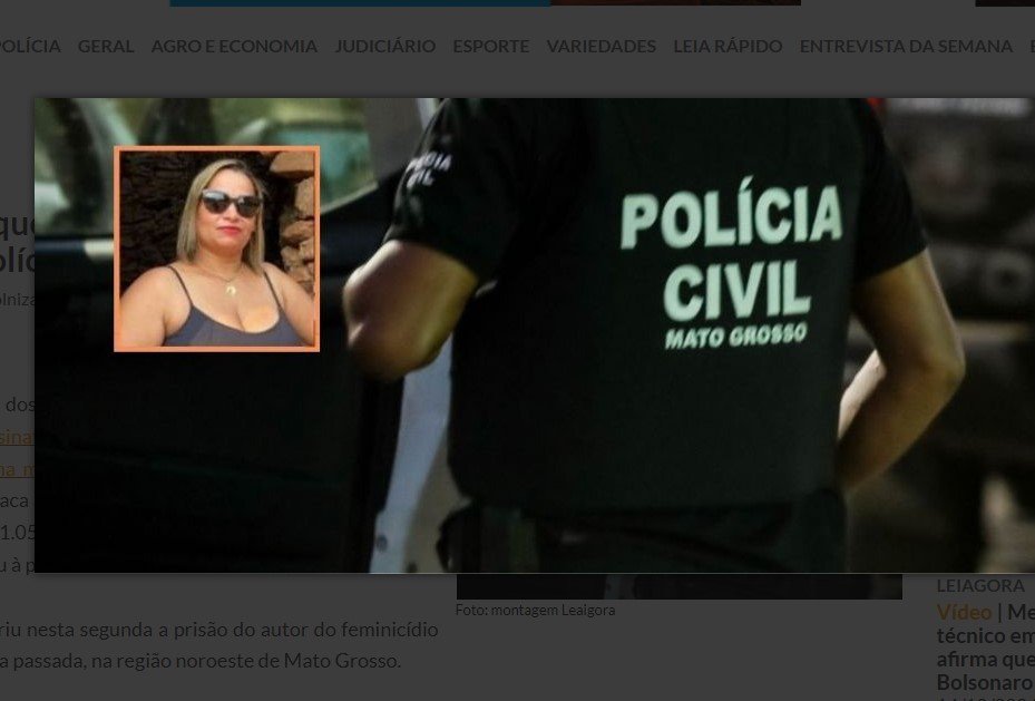 Feminicida que matou esposa na frente da filha de 9 anos no nortão se entrega à polícia