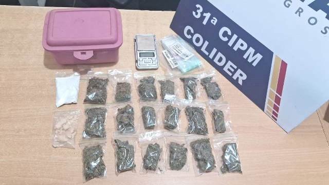 COLÍDER: Menor infrator de 16 anos e apreendido com grande quantidade de entorpecentes. (Vídeo)