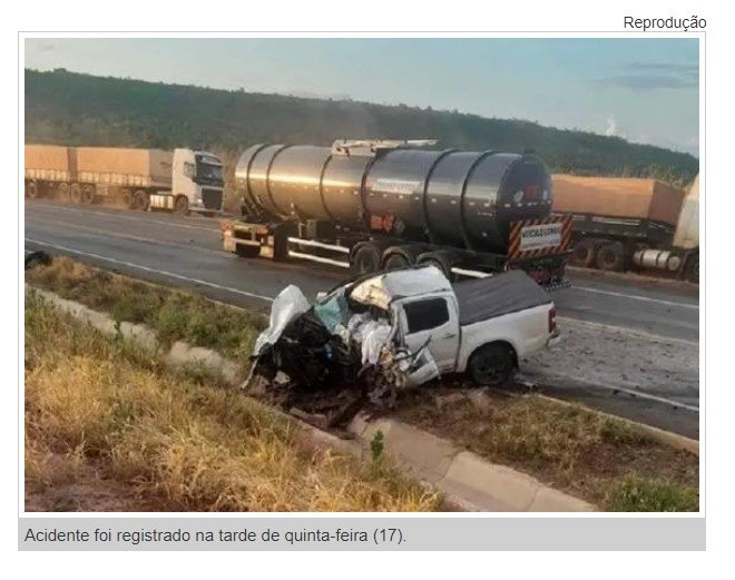Acidente entre carreta e S10 deixa dois mortos na MT-140