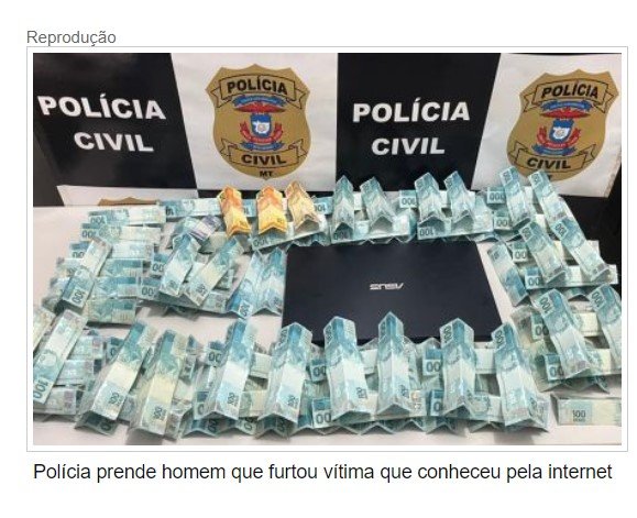 Polícia prende homem que furtou vítima que conheceu pela internet