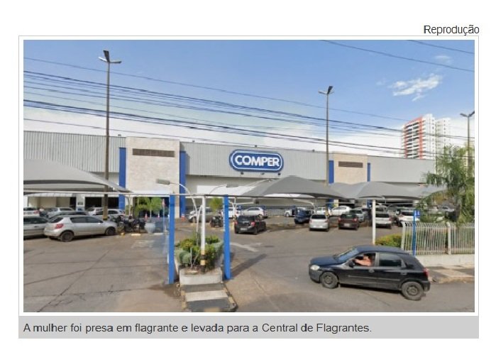 Mulher é presa roubando picanha, pão de alho e salame em supermercado
