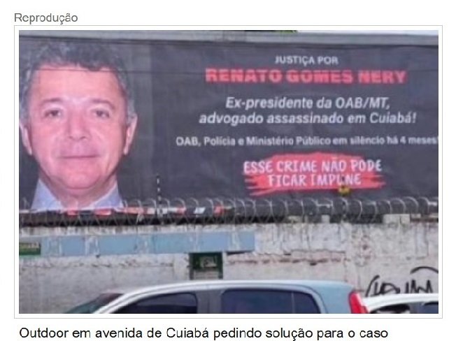 Outdoors cobram solução para assassinato de advogado