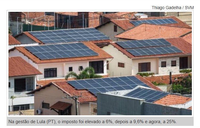 Governo Lula aumenta imposto de importação de painéis solares