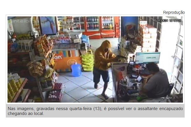 Ladrão armado assalta mercado em Cuiabá em menos de 30 segundos