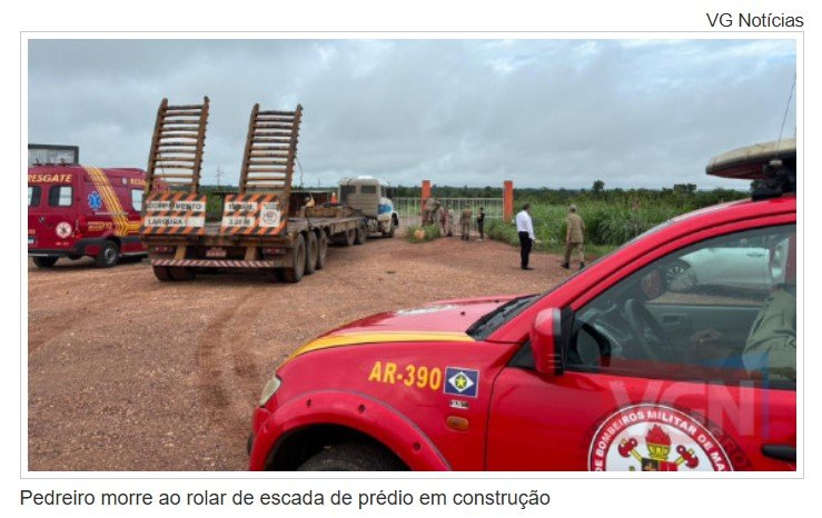 Pedreiro morre ao rolar de escada de prédio em construção