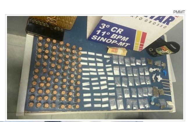 PM de Sinop fecha boate frequentada por adolescentes e apreende 169 porções de drogas