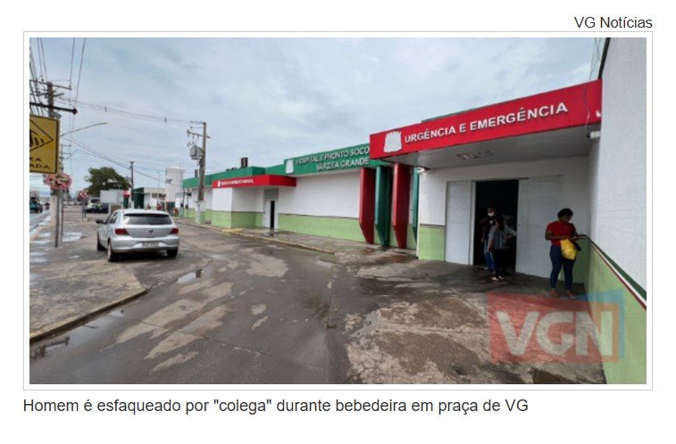 Homem é esfaqueado por 'colega' durante bebedeira em praça de cidade de MT