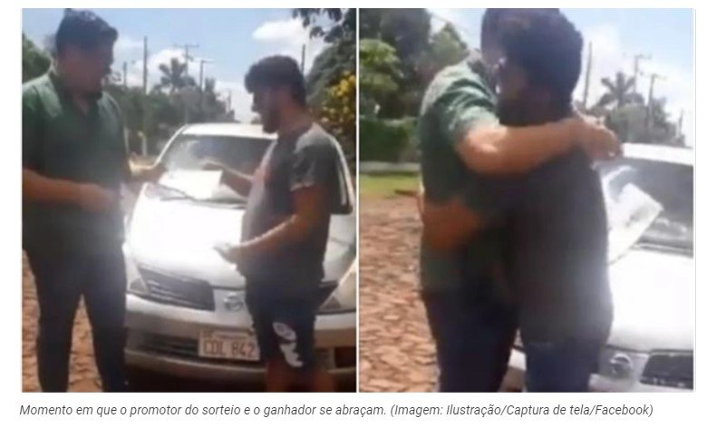 Homem ganha carro em rifa, mas decide devolver o prêmio após descobrir motivação do sorteio