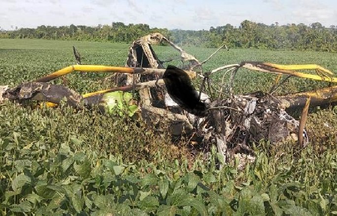 Piloto morre após queda de avião agrícola em Nova Monte Verde