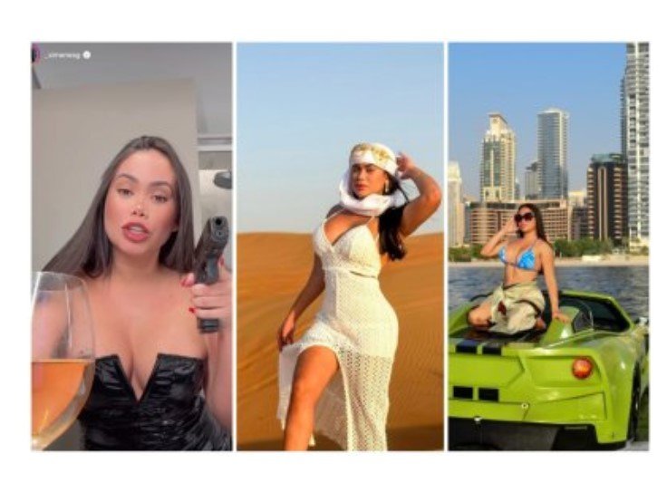 Influencer do barraco posta vídeo com arma e dá recado: 'Desprotegida nunca'