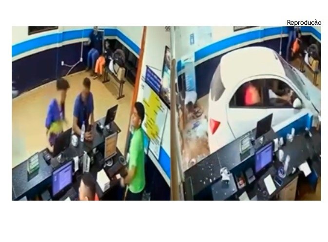 Idosa perde controle do carro e invade sala de rodoviária em MT