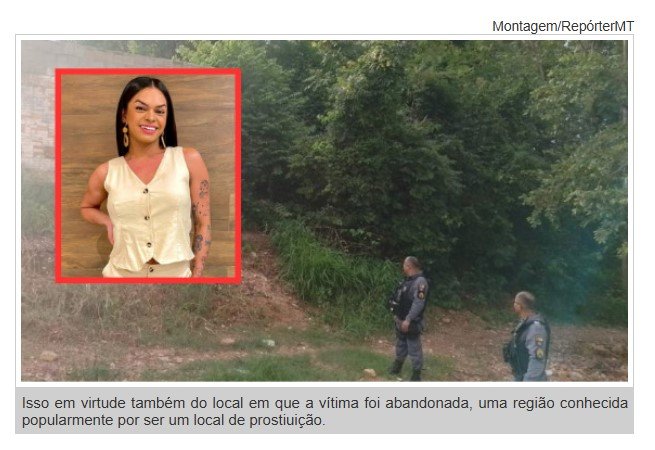 Polícia suspeita que trans encontrada em matagal tenha sido morta por cliente após programa