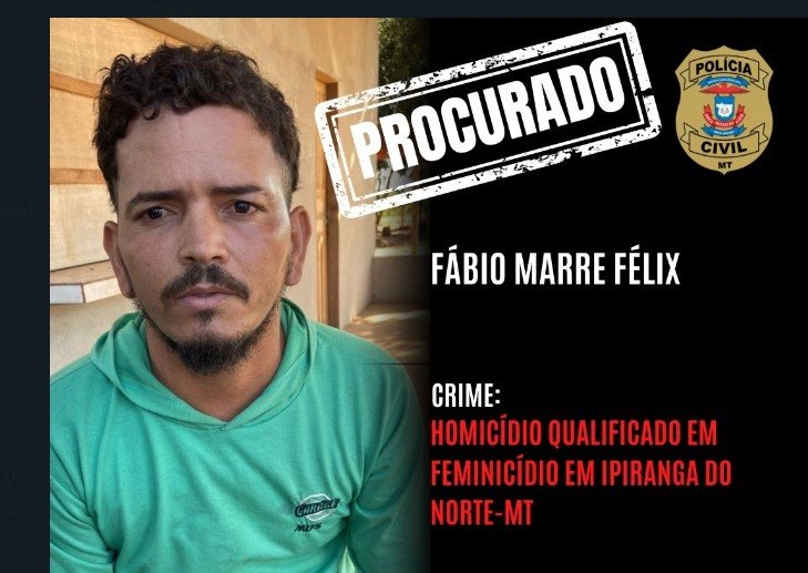 Polícia Civil procura por homem que ateou combustível e matou companheira queimada em Ipiranga do Norte