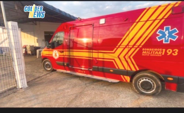 COLÍDER: Bombeiros atendem mulheres acidentadas na MT-320, pneu da moto estourou.