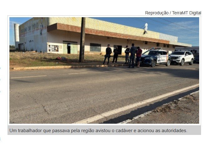 Jovem é encontrado com crânio rachado em Lucas do Rio Verde