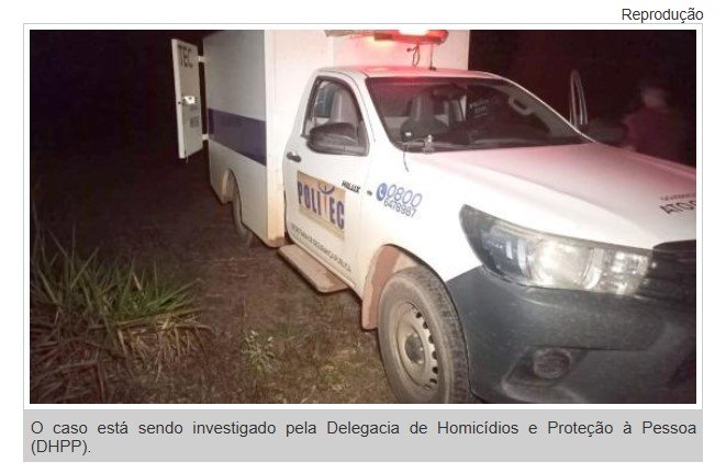 Corpo é encontrado na estrada da capital do estado.