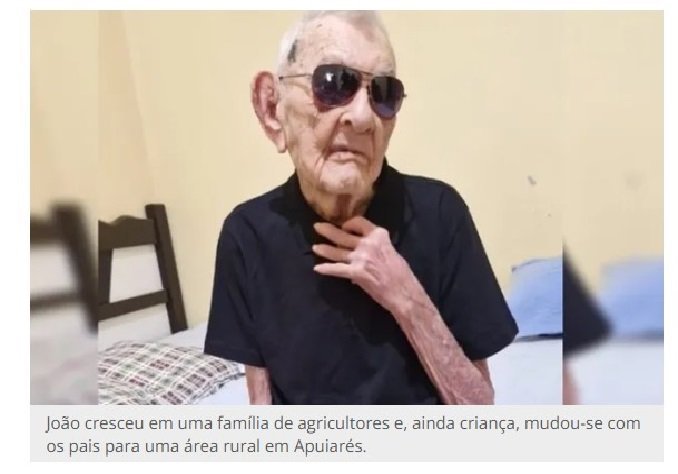 Homem vivo mais velho do mundo é fazendeiro no Brasil