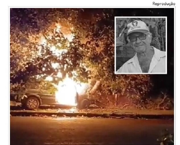 Idoso morre depois de perder controle da direção, bater em árvore e veículo pegar fogo