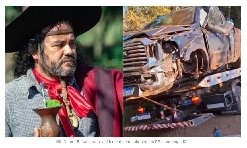 'O missioneiro continua inteiro' diz Baitaca após sofrer acidente em estrada do RS