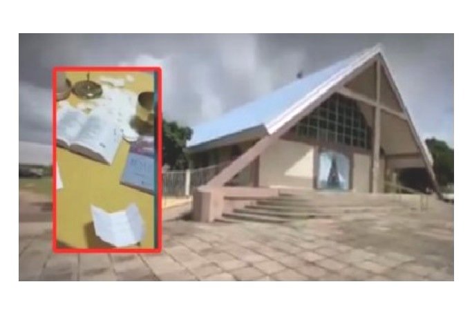 PEIXOTO: Vandâlos profanam igreja e atacam carro de padre