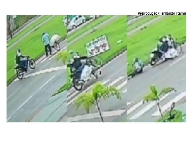 SINOP: Vídeo - Idoso é atropelado por moto na faixa de pedestres