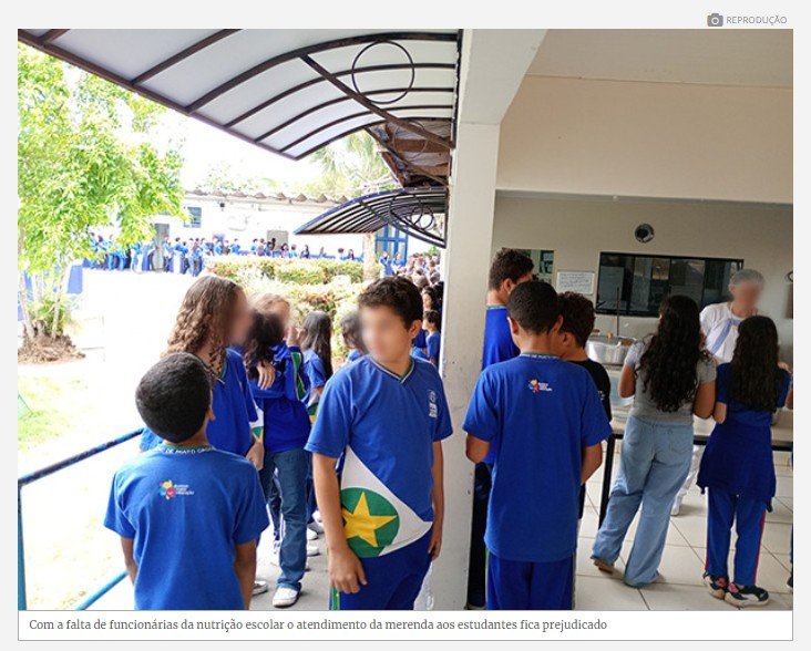 Trabalhadoras da alimentação escolar da rede estadual de Mato Grosso pedem socorro