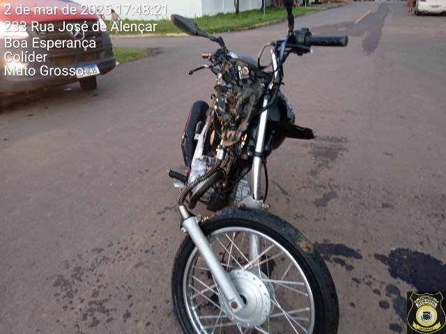 COLÍDER: Motociclista sem CNH fica bastante ferido em acidente com veículo. (Fotos)