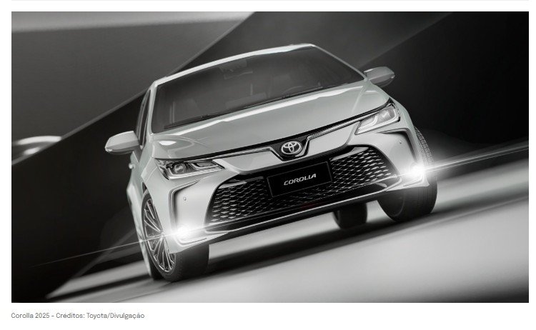 Toyota Corolla 2025 chega renovado e com surpresa na garantia