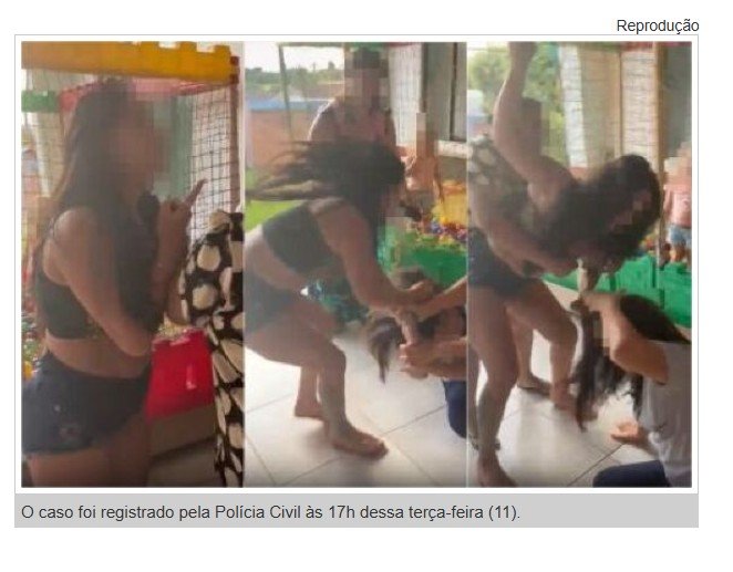 Mãe de aluna dá surra em diretora de creche em MT