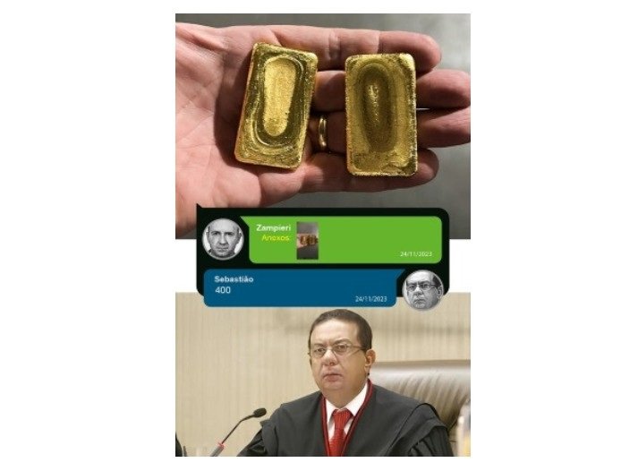Desembargador recebeu propina com barras de ouro e por familiares