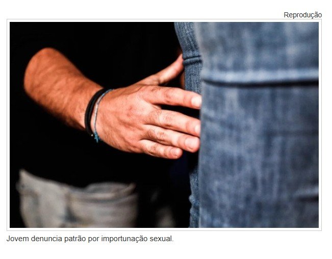 Jovem denuncia patrão por importunação sexual