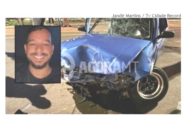 Motorista morre arremessado de carro em batida com muro