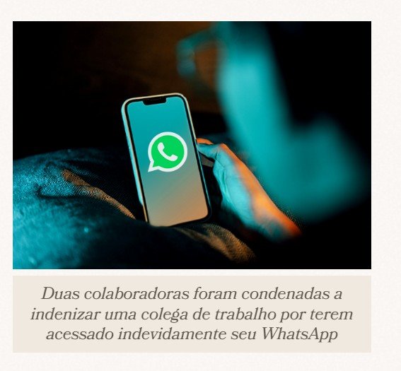 Acesso indevido a mensagens de WhatsApp e envio a terceiros gera indenização