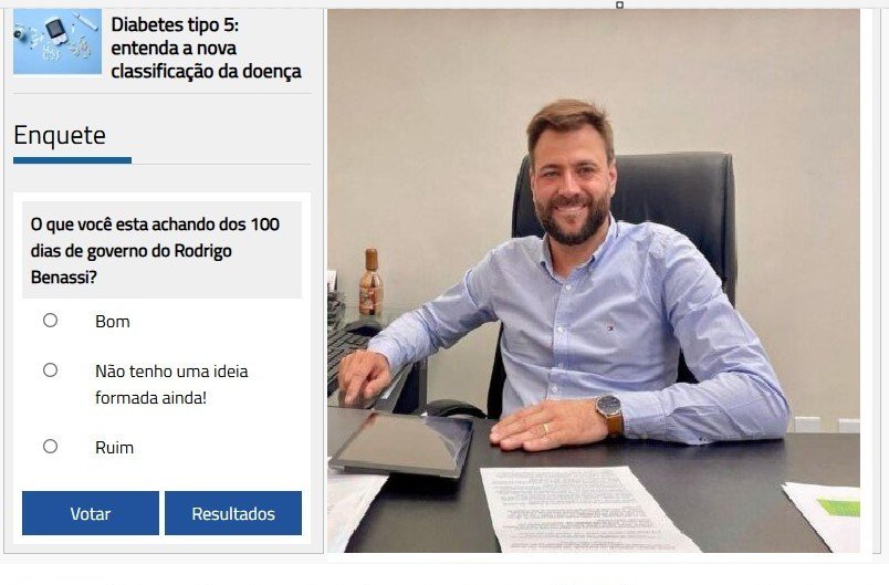 Prefeito de Colíder Benassi completou 100 dias de mandado, qual e a sua avaliação?