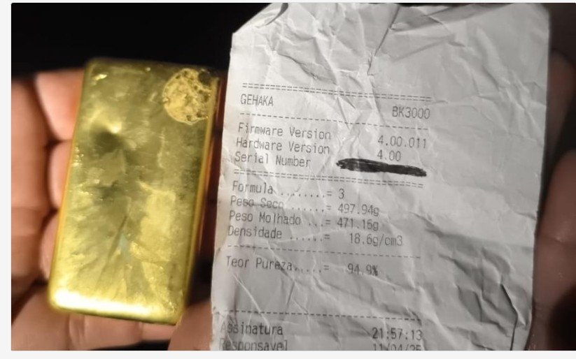 Garimpeiros são presos em flagrante e tentam subornar policiais com meio quilo de ouro em MT