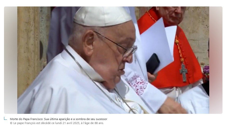 Morre o papa Francisco, aos 88 anos