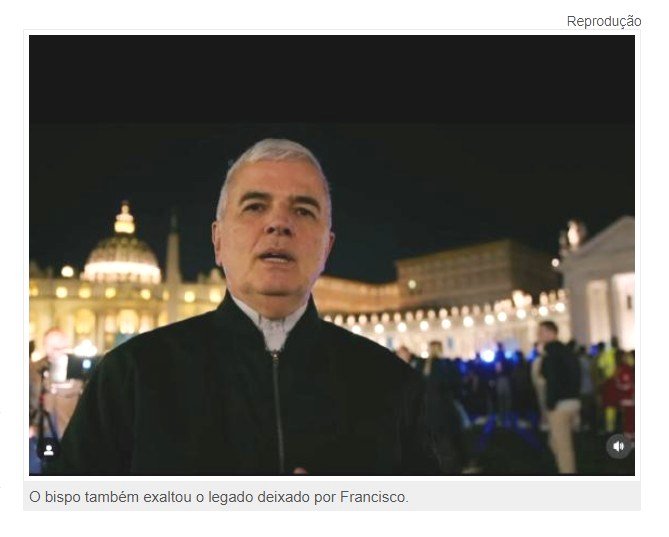 Bispo de MT participa de velório do Papa Francisco; vídeo