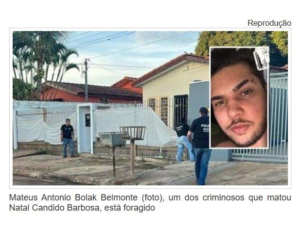 Criminoso matou 'Natal' e roubou moto é preso em Campo Verde; comparsa está foragido