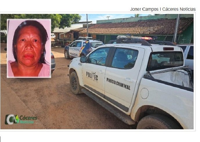 Mulher de 61 anos baleada na cabeça em bar, morre no hospital em Cáceres