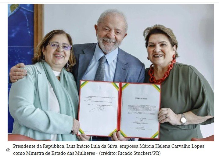 Lula demite Cida Gonçalves e nomeia nova ministra das mulheres