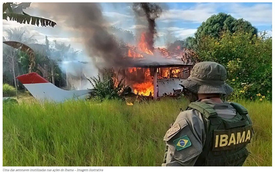 Proprietário quer indenização após usar seu avião em apoio ao garimpo ilegal e o Ibama destruí-lo