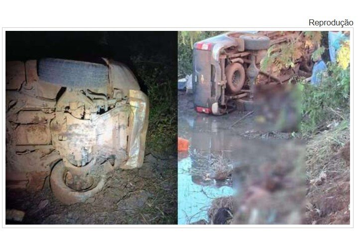 Motorista perde controle de caminhonete e mata cinco pessoas da mesma família no interior