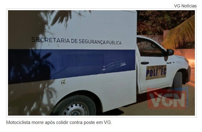 Motociclista morre após colidir contra poste em cidade de MT.