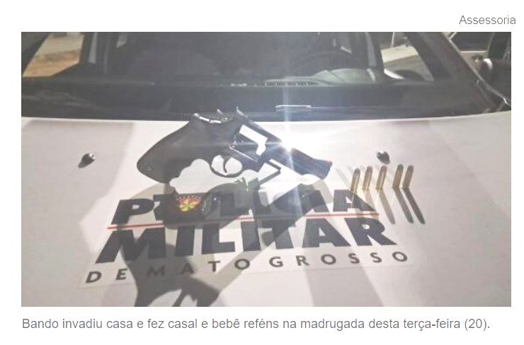 SINOP: Bandidos invadem residência e fazem casal e bebê de 1 ano reféns