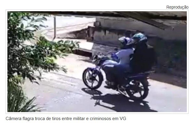 Câmera flagra troca de tiros entre militar e criminosos em cidade de MT.