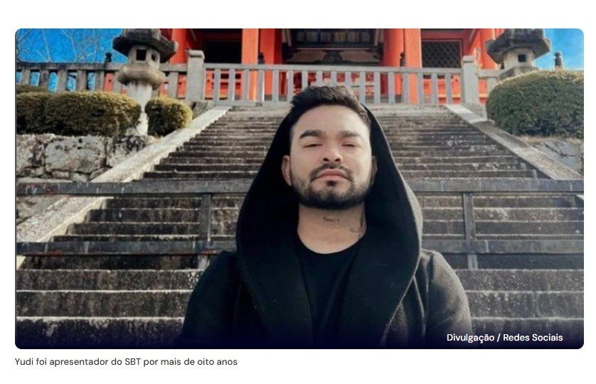 Ex-SBT Yudi Tamashiro clama por orações em publicação enigmática: ‘Inimigo tenta agir’