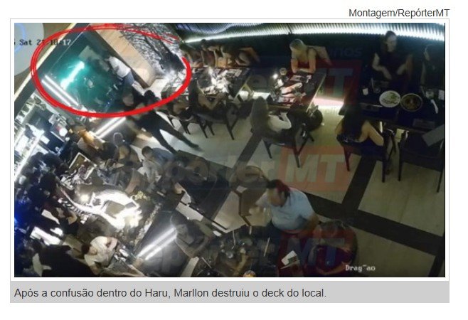 Vídeo mostra homem que destruiu deck do Haru espancando cliente no banheiro