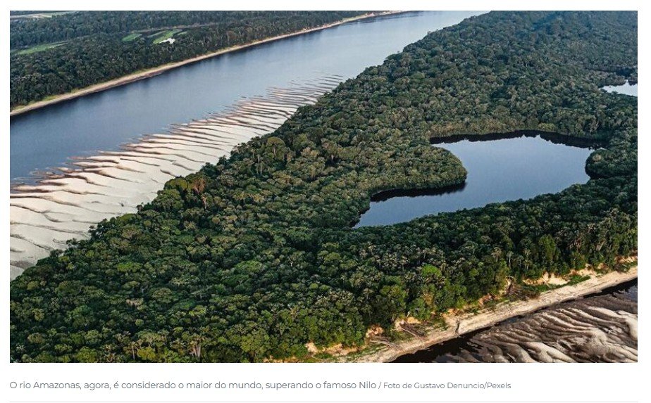 Rio brasileiro toma o posto do Nilo de maior do mundo e intriga cientistas