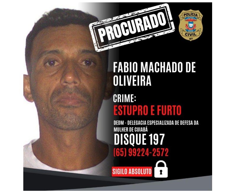 Polícia Civil procura por homem que estuprava e furtava mulheres que conhecia pela internet