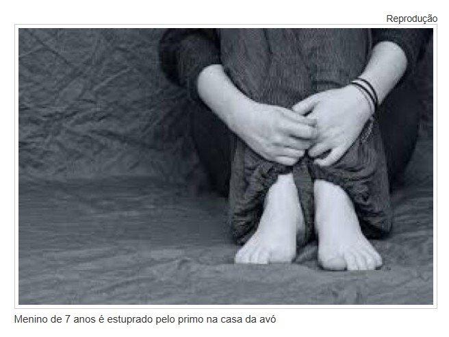 Menino de 7 anos é estuprado pelo primo na casa da avó